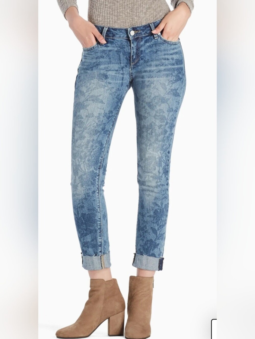 Lucky Brand Lolita Mid Rise Skinny Jean in Floral Print